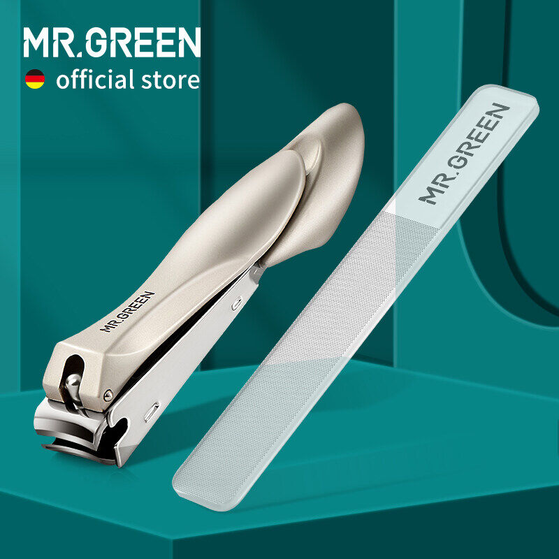 MR.GREEN Nail Clippers Stainless Steel Anti Splash Fingernail Cutter Manicure Tools Bionics Design Nail Trimmer Pedicure Scissor